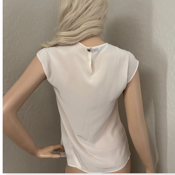 DOLCE & GABBANA Silk Black Lace Appliqué Crystal Embellished Cap Sleeve Blouse - Picture 10 of 17